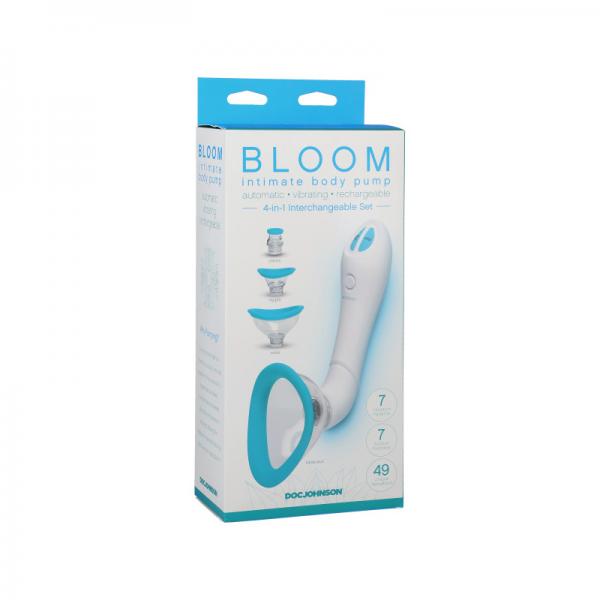 Bloom - Intimate Body Pump - Automatic - Vibrating - Rechargeable Blue/white - Secret Garden