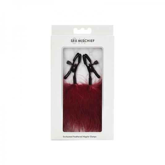 S&m Enchanted Feather Nipple Clamps - Secret Garden