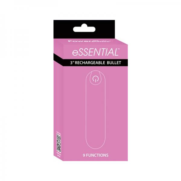 Essential Bullet 9 Function Usb Rechargeable Cord And Case Included Water-resistant Pink - Secret Garden