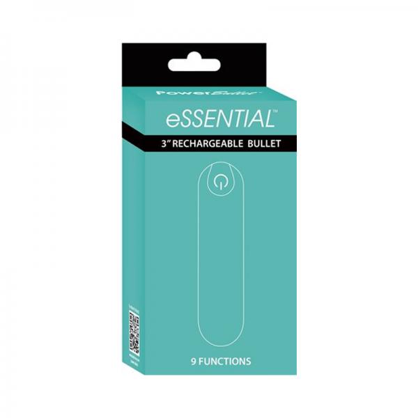 Essential Bullet 9 Function Usb Rechargeable Cord And Case Included Water-resistant Teal - Secret Garden