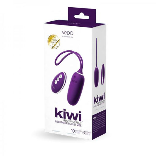 Vedo Kiwi Rechargeable Insertable Bullet Deep Purple - Secret Garden