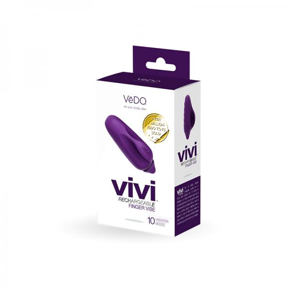 Vive Rechargeable Finger Vibe Deep Purple - Secret Garden