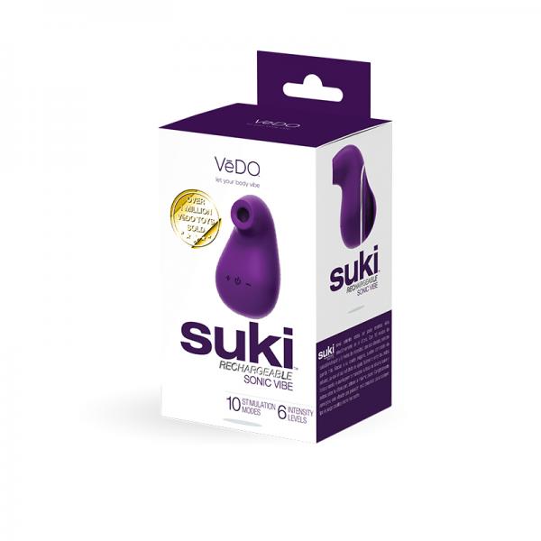 Suki Rechargeable Vibrating Sucker Deep Purple - Secret Garden