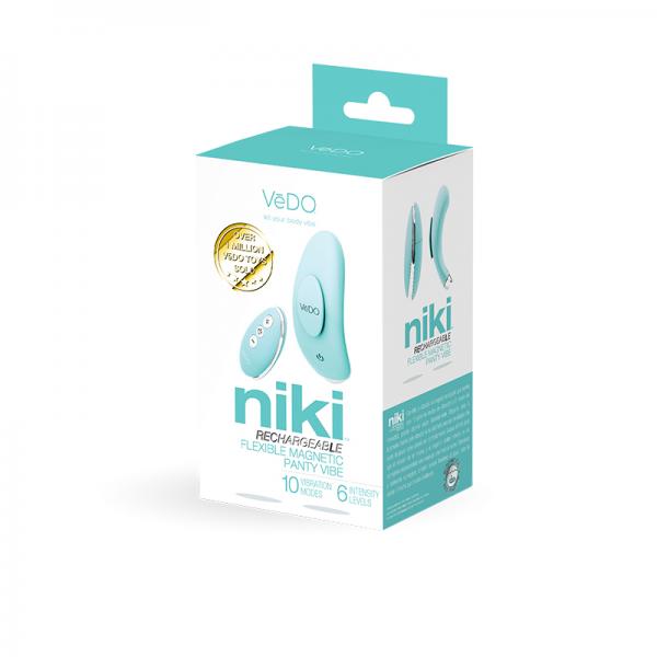 Niki Rechargeable Panty Vibe Tease Me Turquoise - Secret Garden