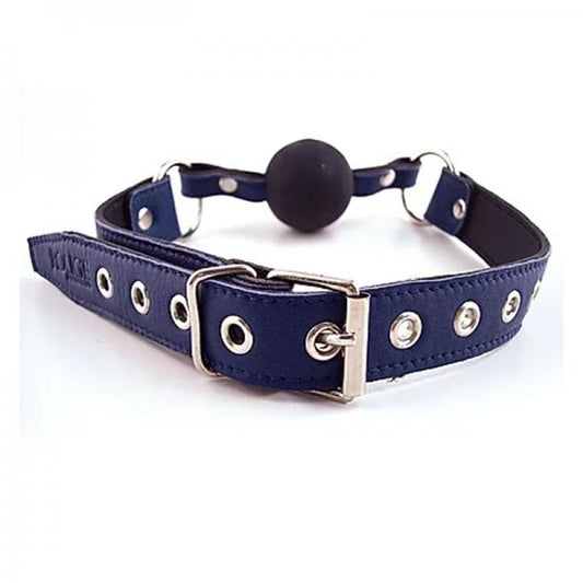 Ball Gag - Blue With Black Rubber Ball - Secret Garden