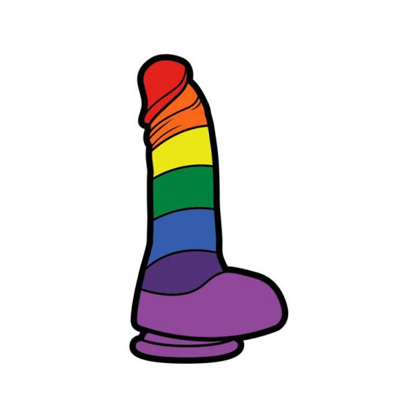 Sex Toy Pin Rainbow Dildo - Secret Garden