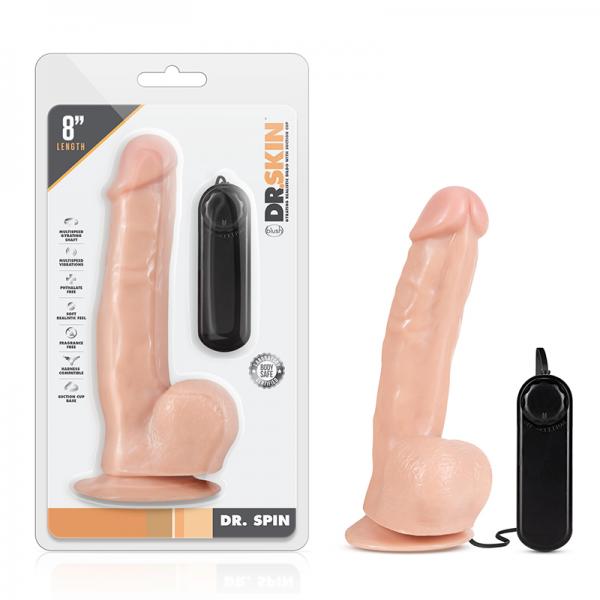 Dr. Skin - Dr. Spin 8in Gyrating Dildo Vanilla - Secret Garden