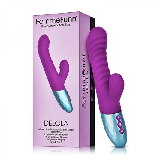 Femmefunn Delola Rabbit Vibrator Purple - Secret Garden