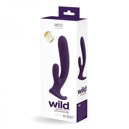 Vedo Wild Rechargeable Dual Vibe Purple - Secret Garden