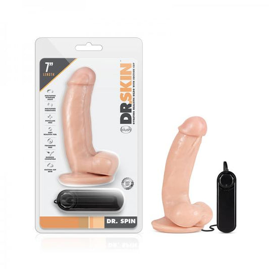 Dr. Skin - Dr. Spin 7in Gyrating Dildo Vanilla - Secret Garden