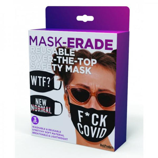 Maskerade Masks - F Covid/wtf?/new Normal - 3-pack. - Secret Garden