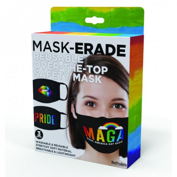 Maskerade Masks - Pride/gay Again/rainbow Kiss - 3-pack - Secret Garden