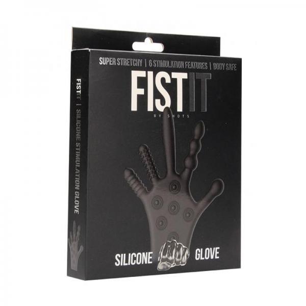 Fist It Silicone Stimulation Glove - Black - Secret Garden