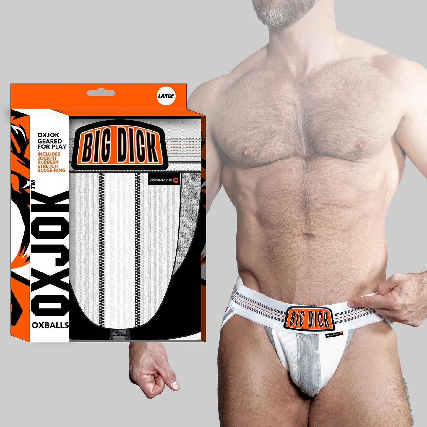 BULGER, the big pouch jock, WHITE SNOW, XX-LARGE