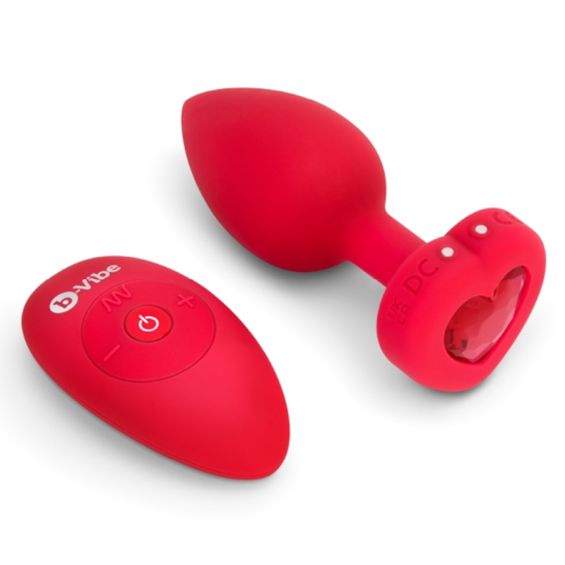 VIBRATING HEART PLUG M/L