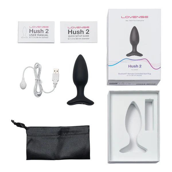 HUSH 2 1.5" BLUETOOTH BUTT PLUG - BLACK