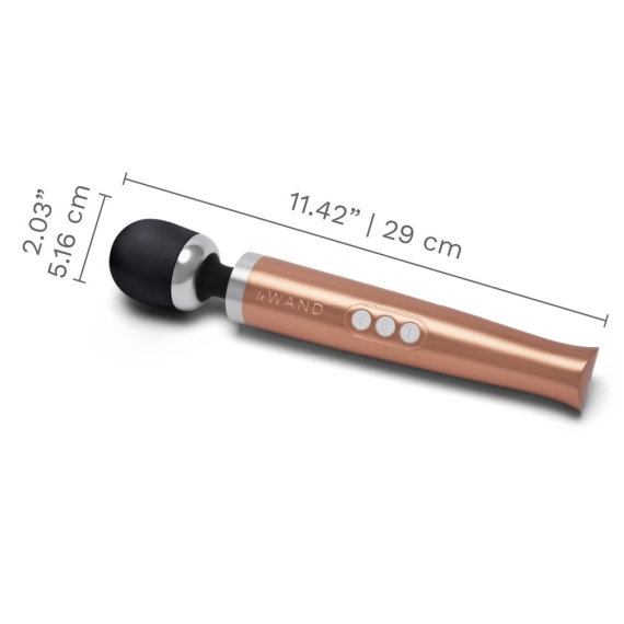 Die Cast Rechargeable Vibrating Massager - Rose Gold