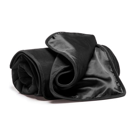 Fascinator Throw Black Microvelvet - Regular Size