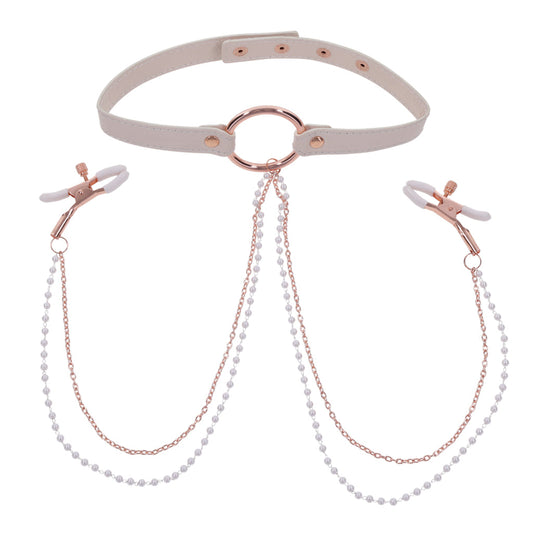 Peaches ‘n CreaMe Collar with Nipple Clamps